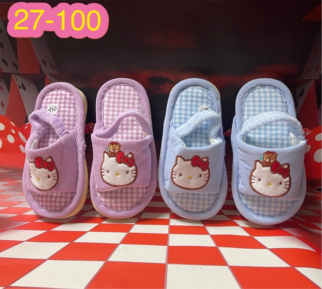 детские домашние тапочки,тапочки для девочек,тапочки домашние,домашние тапочки хелло китти,тапочки домашние детские для девочек