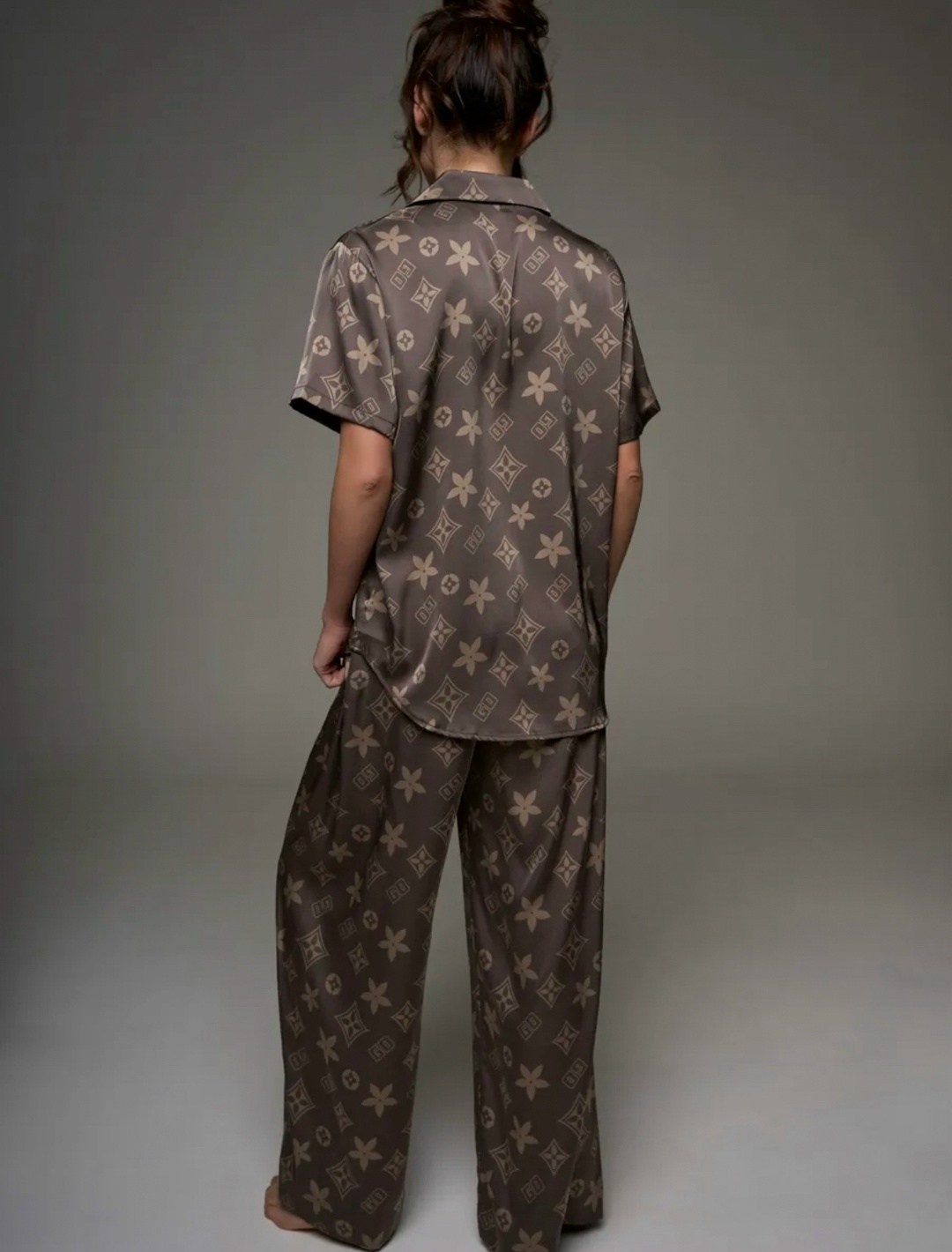 пижама шелковая со штанами silk mood,пижама со штанами и рубашкой шелковая домашняя,пижама женская со штанами и рубашкой шелковая,пижама cо штанами шелковая,женская пижама