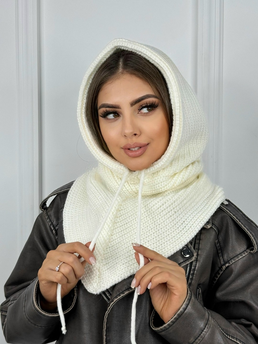 капор женский белый,капор женский,капюшон капор,капор женский вязаный,капор вязаный зимний