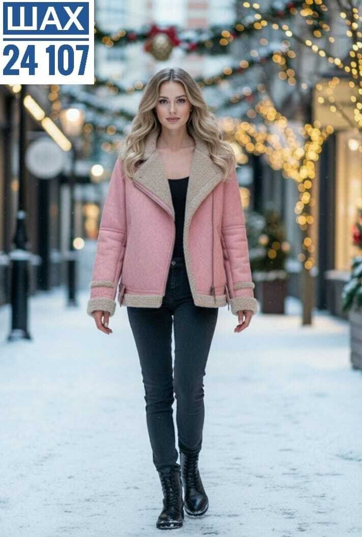 женская дублёнка,стильная дубленка,эко дубленка женская,розовая дубленка,эко дубленка