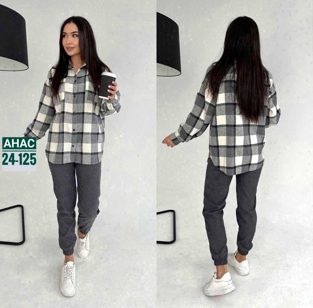 рубашка женская оверсайз в клетку,рубашка женская оверсайз в клетку удлиненная,костюм двойка женская,костюм с рубашкой,костюм женский рубашка
