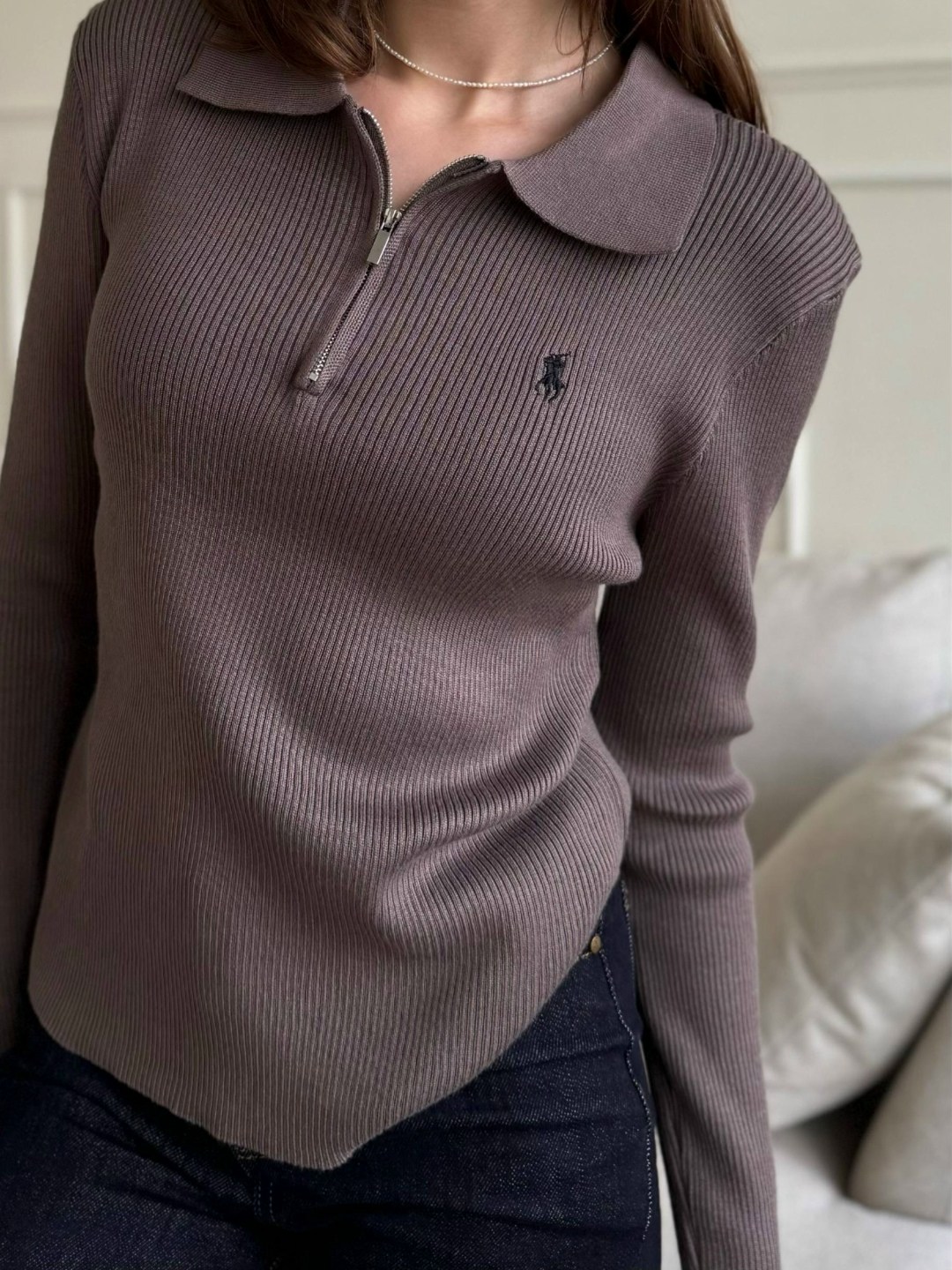 кофта поло,женская кофта,свитер поло женский,джемпер женский zarina,джемпер