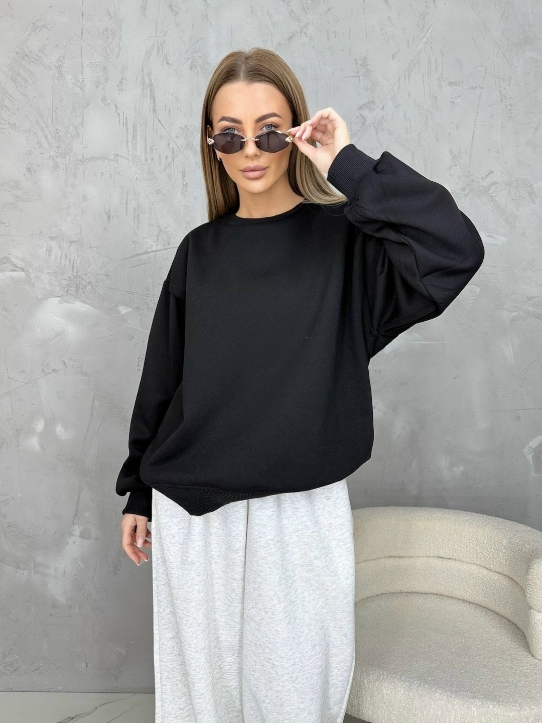 серый свитшот,свитшот женская,костюм оверсайз,свитшот оверсайз,костюмы спортивные оверсайз