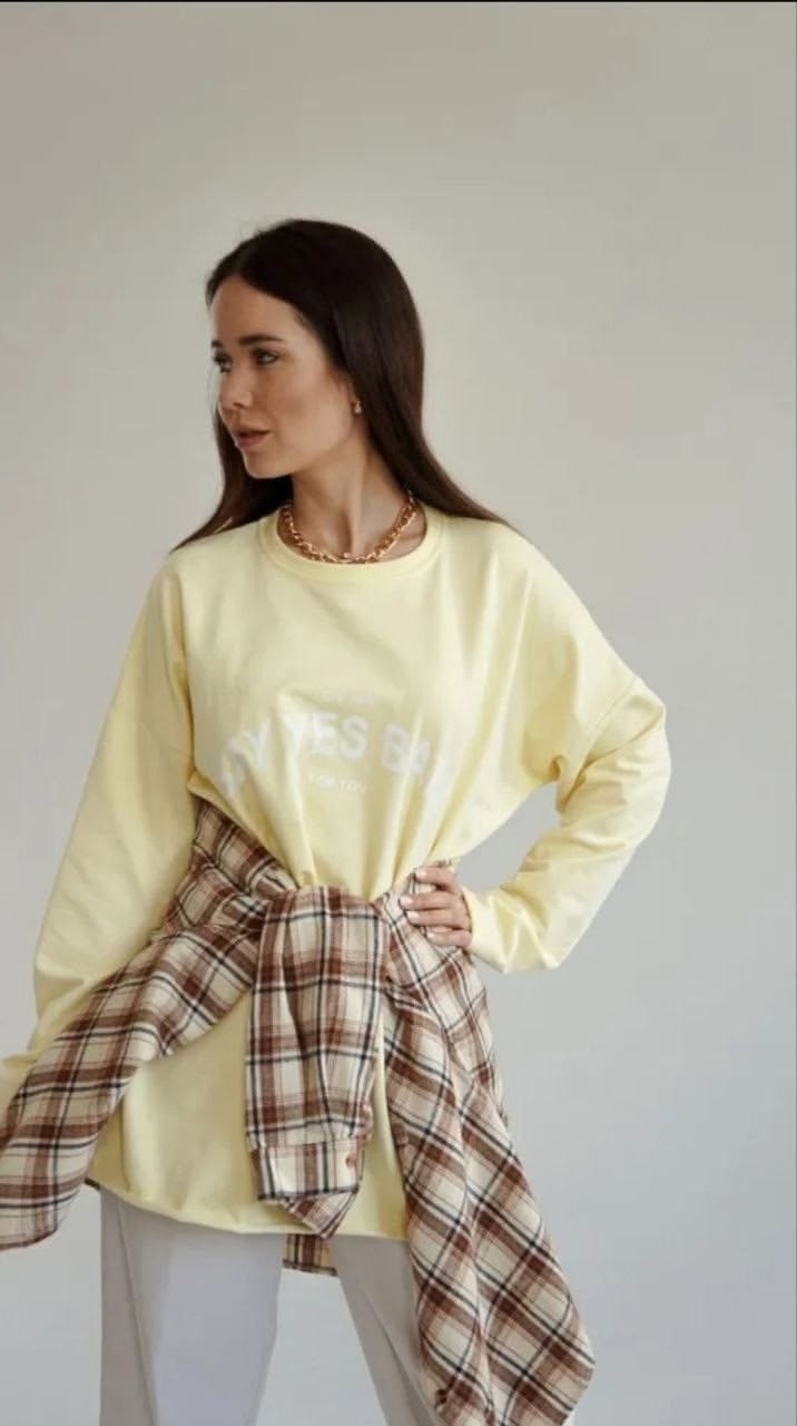 свитшот женская,желтый свитшот,модные свитшоты,стильный свитшот,кофта женская