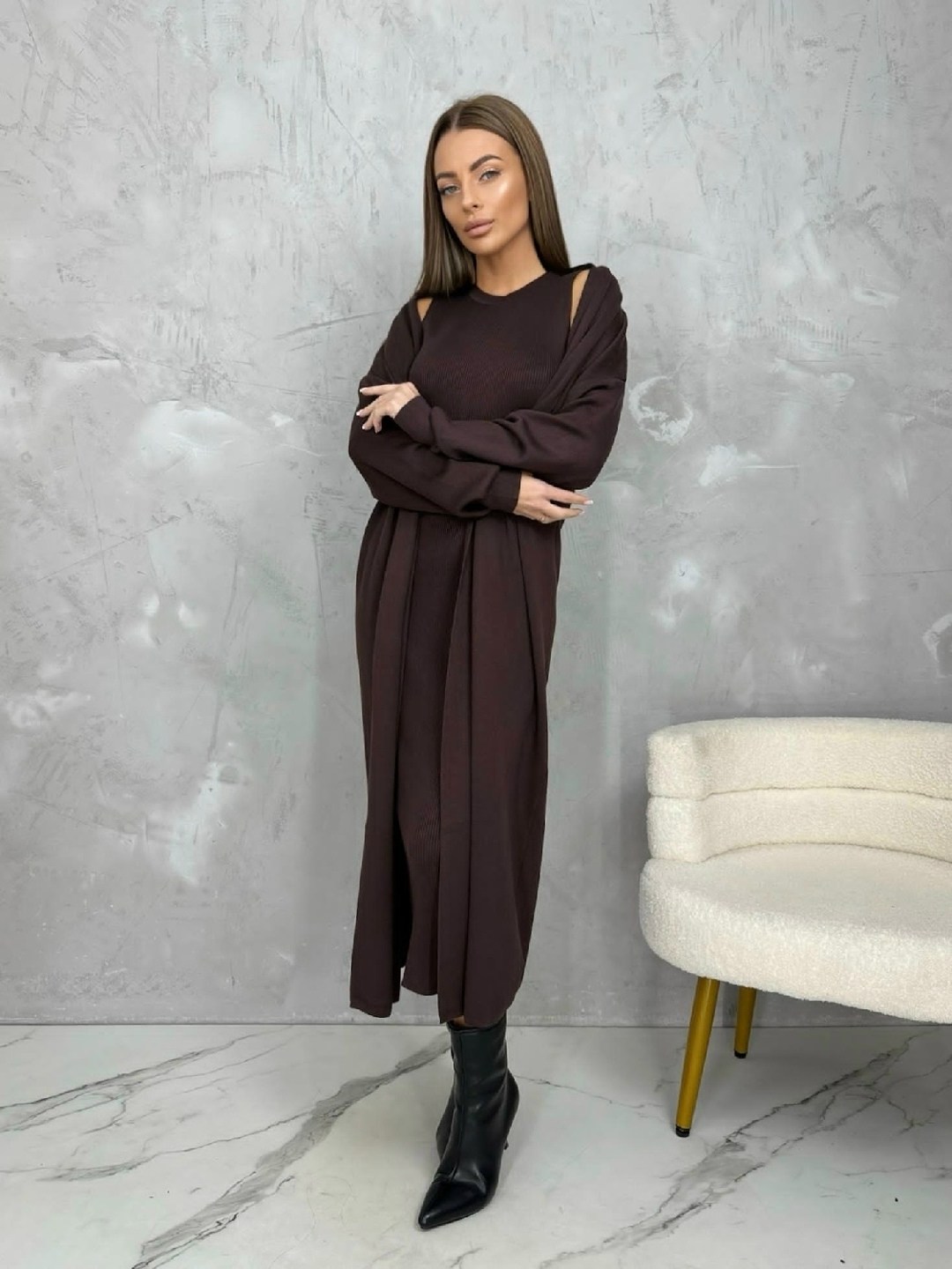 трикотажное платье,коричневое платье,вязаные платья,платье,облегающее платье