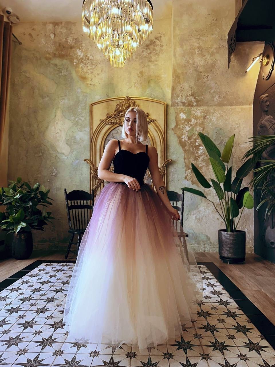 роскошное вечернее платье,платье из фатина,платье пышное,платье фатин,платье вечернее