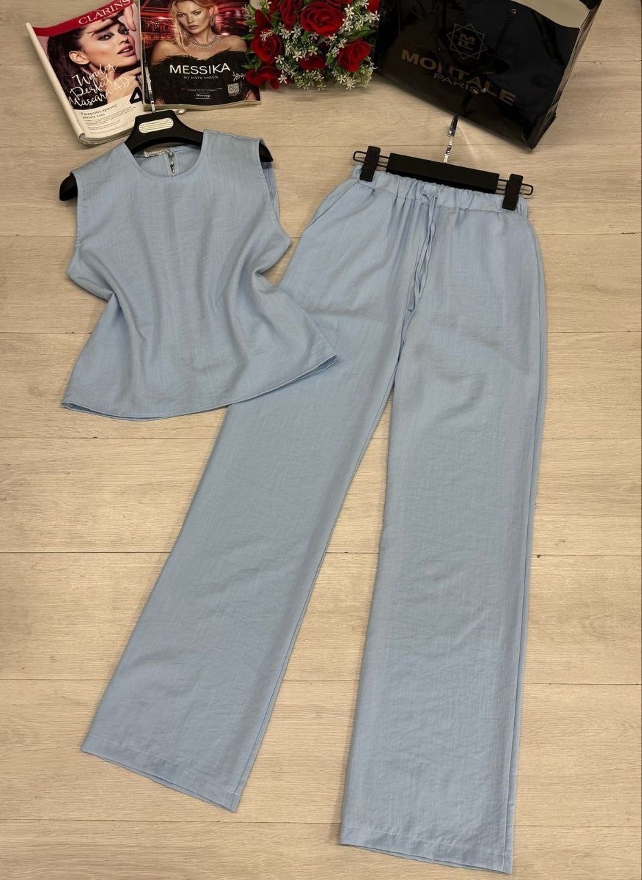 летние брючные костюмы,летние женские костюмы,женский костюм с брюками,брючный костюм женский широкий,летний костюм двойка