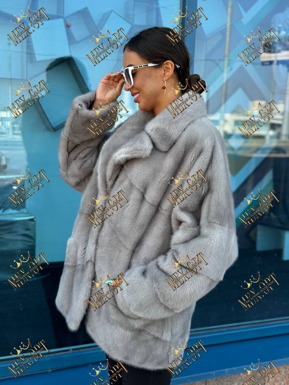 норковая шуба автоледи,шубы норковые,женская шуба,шуба норковая серая,шуба из натурального меха