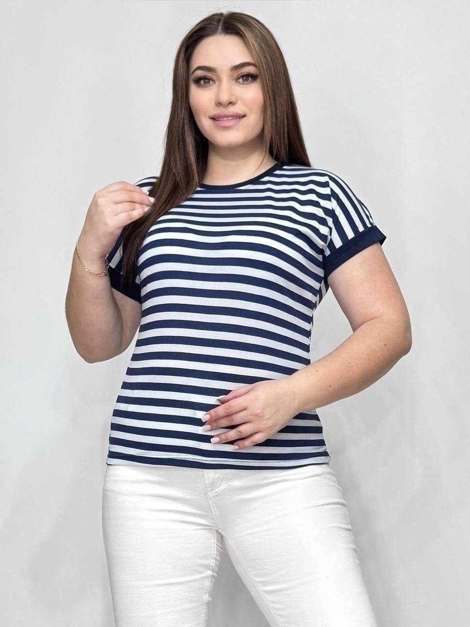 женская футболка,футболка большая женская,футболка в полоску,футболка майка,футболка больших размеров из вискозы