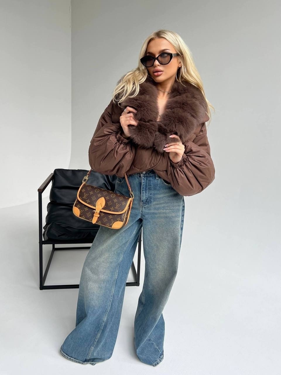короткий пуховик,пуховики с мехом,зимние куртки,куртка мех,стильная куртка