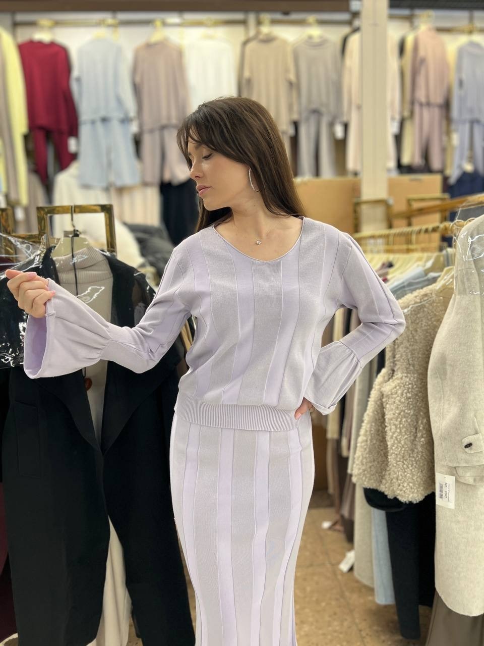 трикотажные костюмы,вязаные костюмы,костюм повседневный,вязаное платье,костюм бежевый