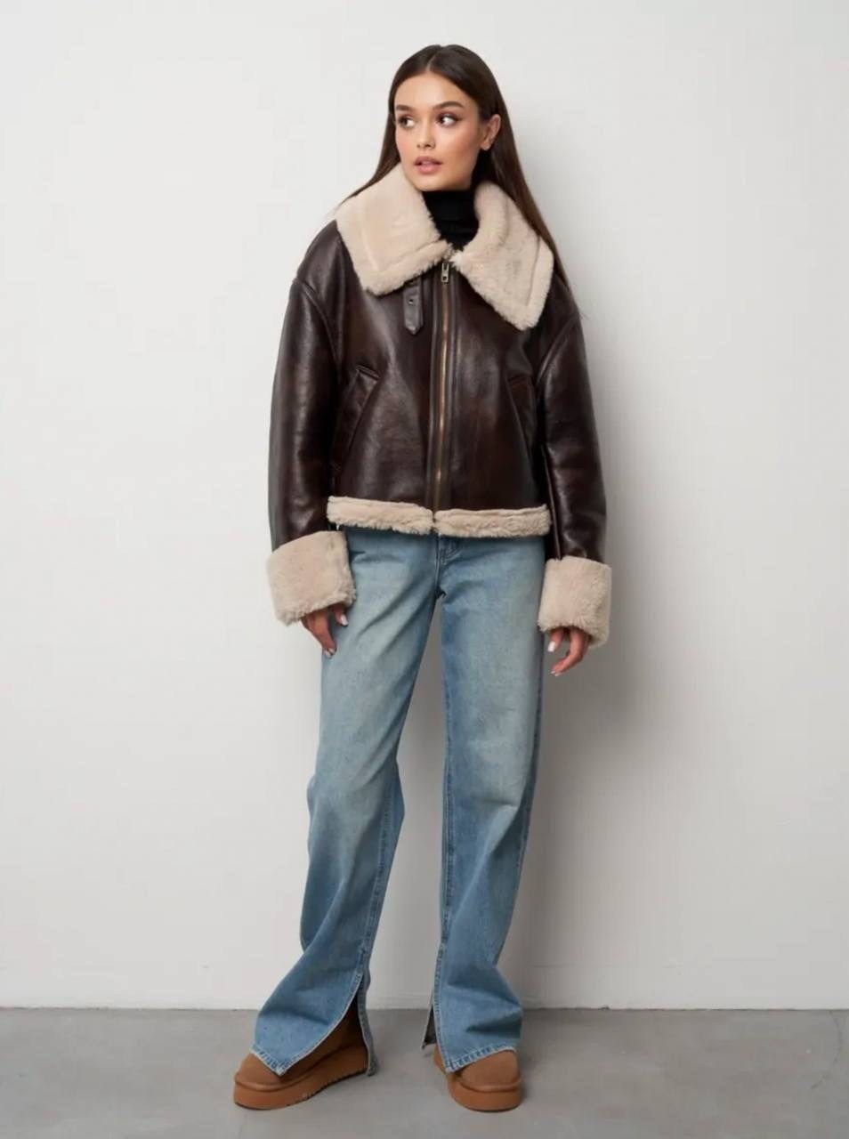 стильная дубленка,женская дубленка,дубленка авиатор,укороченная дубленка,дубленка авиатор женская