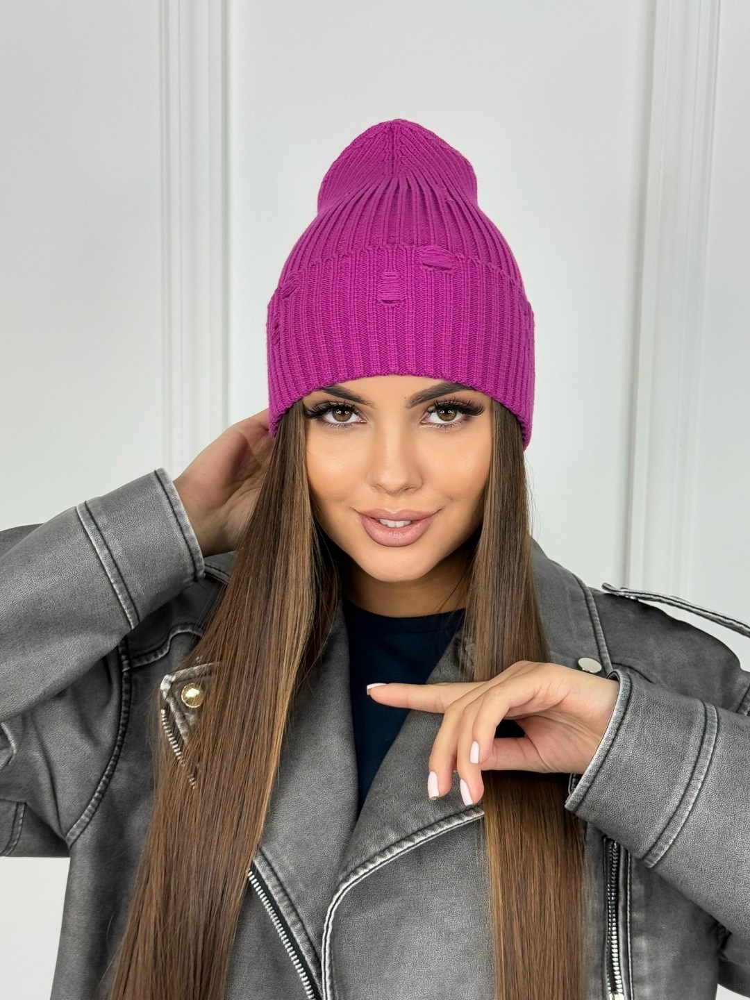 шапка женская бини,шапка женская,шапка бини,шапка для женщин,шапка женская с отворотом