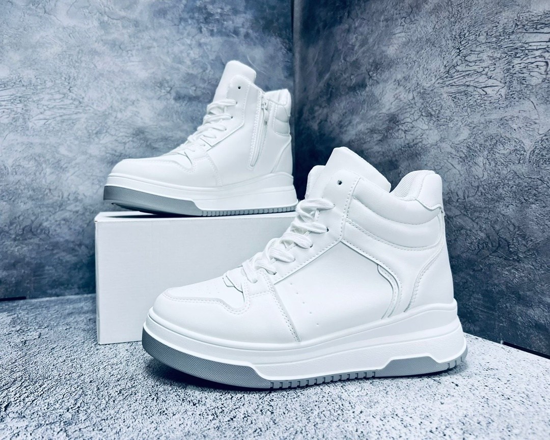 высокие белые кроссовки женские прада,кроссовки женскиe,,кроссовки белая,высокие кроссовки женские