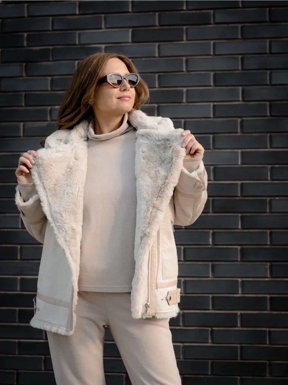 дублёнка авиатор,дубленка женская,зимняя дубленка женская,стильная дубленка,дубленка авиатор женская