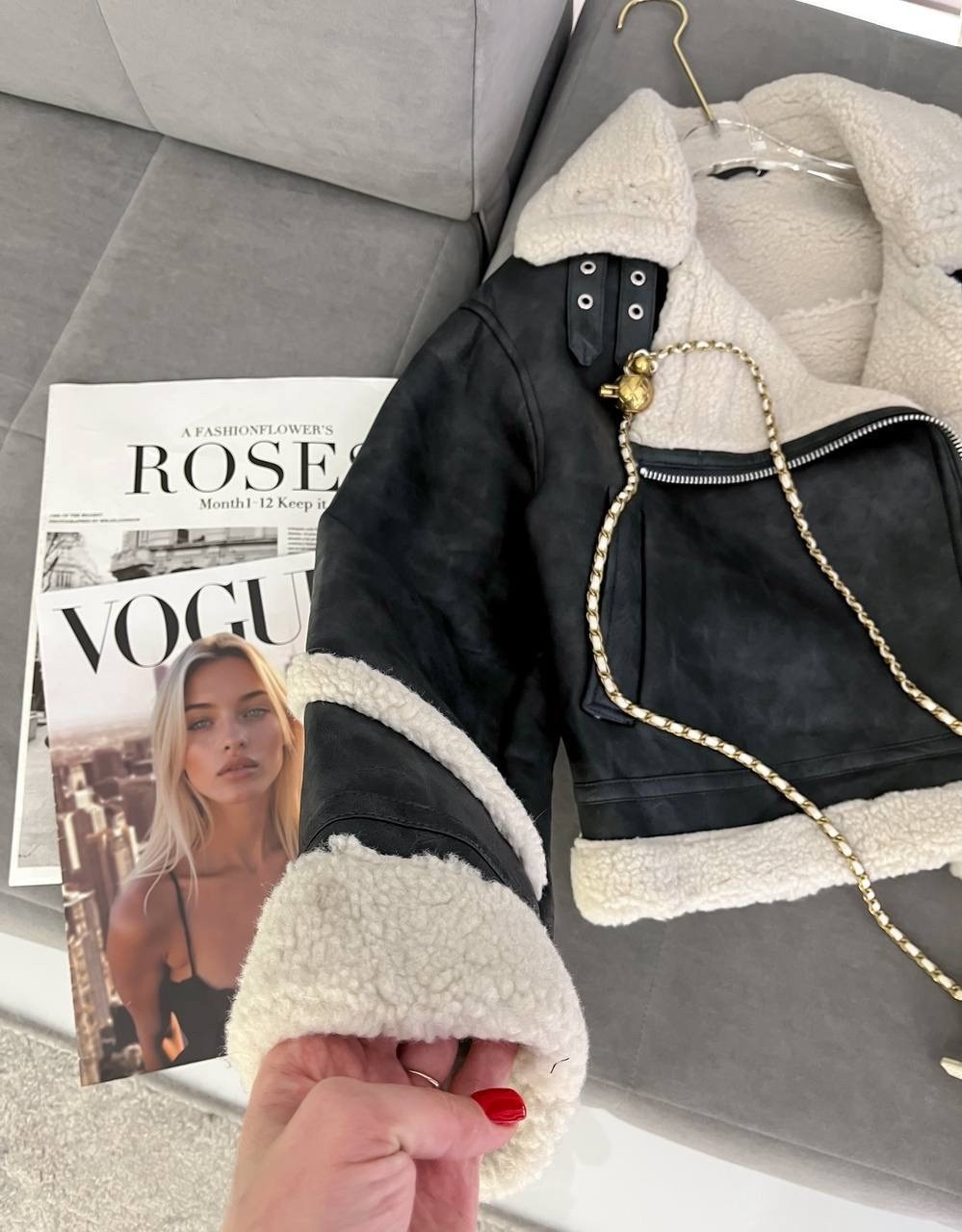 зара дубленка женская авиатор,дубленка женская,стильная дубленка,дубленка авиатор,дубленка авиатор женская