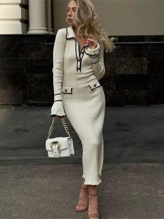 трикотажное платье макси,приталенное трикотажное платье,трикотажное платье,платье трикотажное теплое,трикотажное платье миди