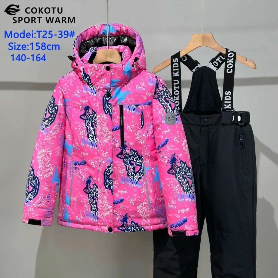 зимний костюм valianly 128-158,горнолыжные костюмы,костюм горнолыжный детский,лыжный костюм