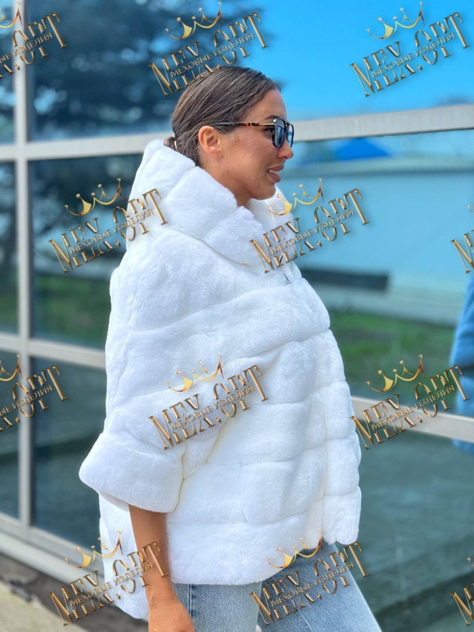 женская шуба,шубка,меховое пончо,шуба из бобрика,куртка пончо