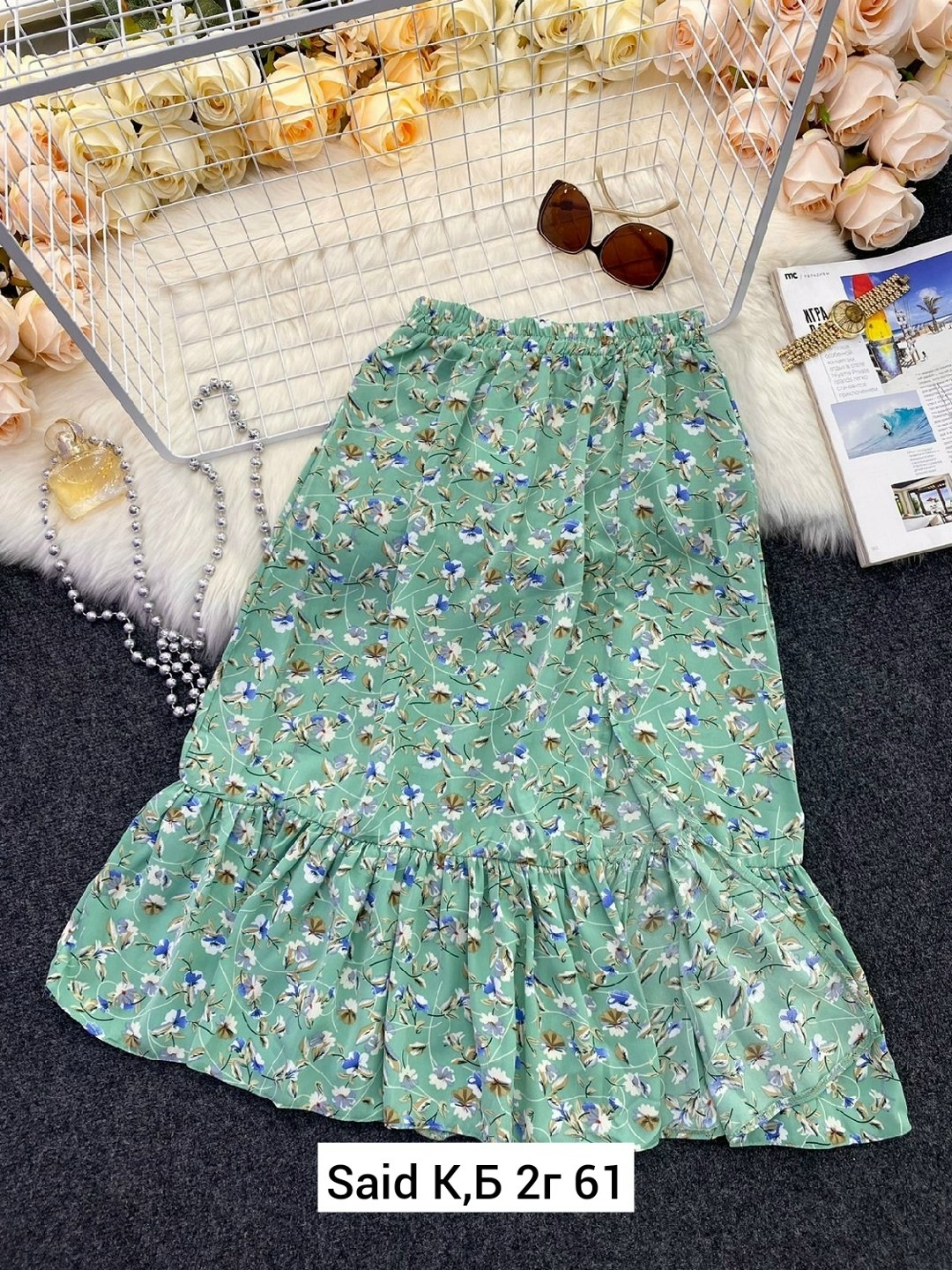 юбка,юбка средней длины,юбка с цветочным принтом,юбка с принтом,юбка женская