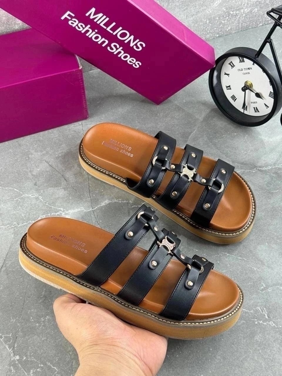 шлепанцы celine,шлепки celine,шлепанцы женские,кожаные шлепанцы,