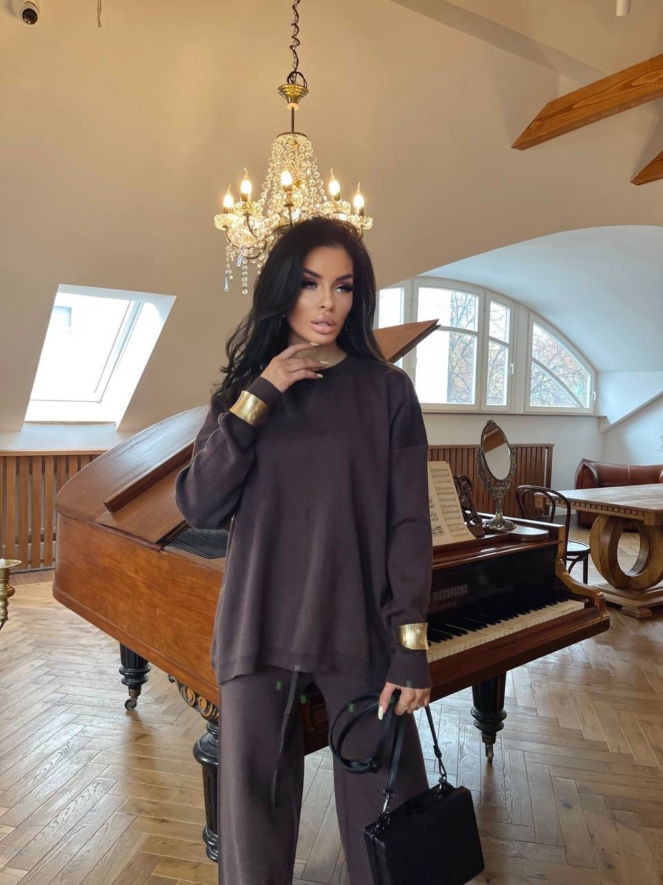 трикотажные костюмы,стильные костюмы,костюм с брюками,костюмы женские брючные,кашемировый костюм