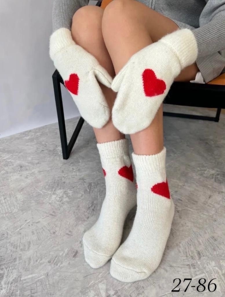 комплект варежки и носки,набор варежки и носки,носки комплект,комплект варежки,подарочный набор варежки и носки