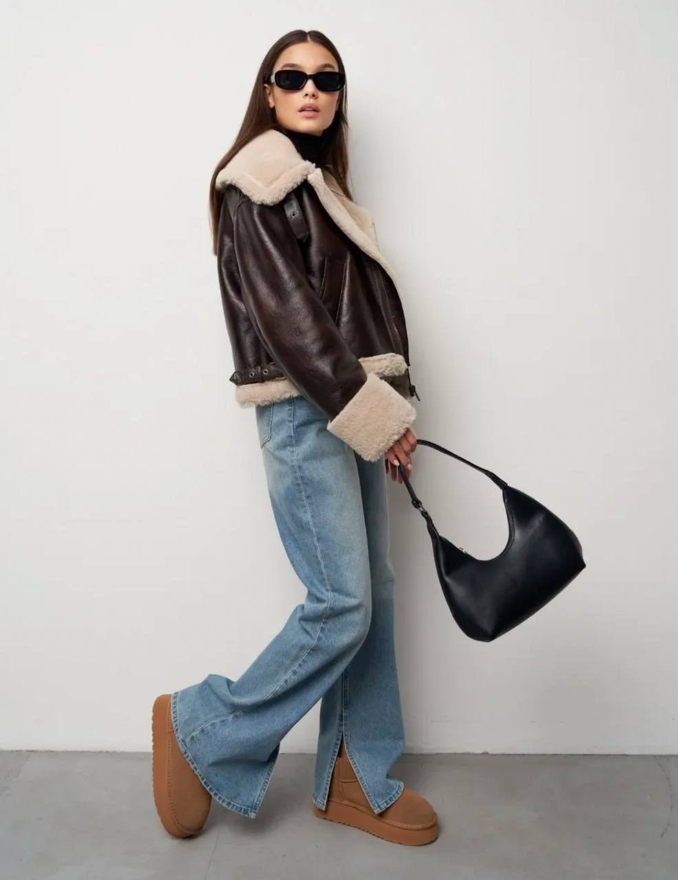 стильная дубленка,женская дубленка,дубленка авиатор,укороченная дубленка,дубленка авиатор женская