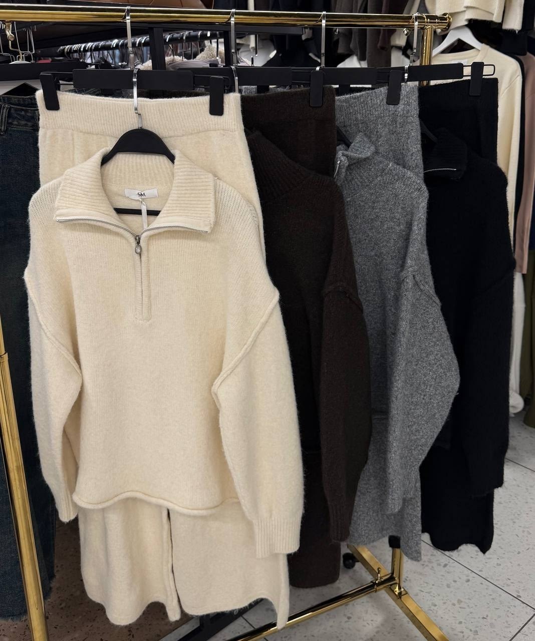 трикотажные костюмы,костюм женский с брюками палаццо,стильные костюмы,костюм с брюками,трикотажный костюм с брюкам