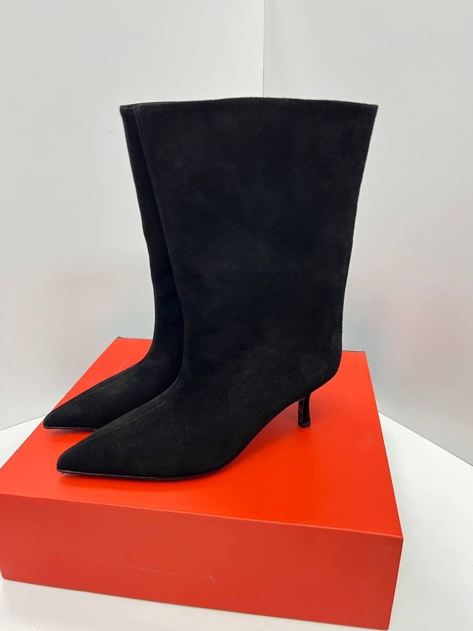 ,сапоги маскотт замшевые на каблуке,замшевые ботильоны,замшевые сапоги,женские сапоги