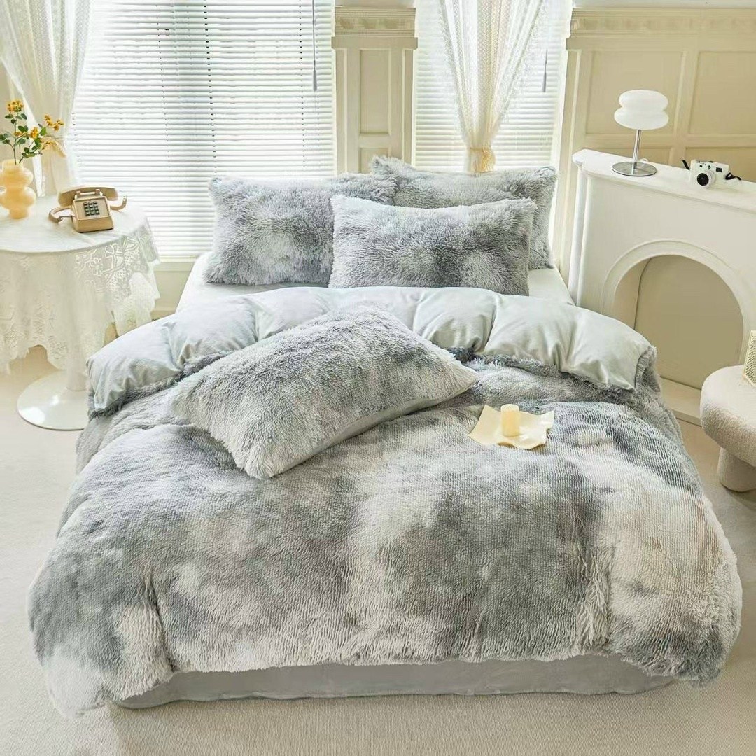 комплект постельного белья,постельное белье пушистое,постельного белья,комплект одеяло,плюшевое одеяло