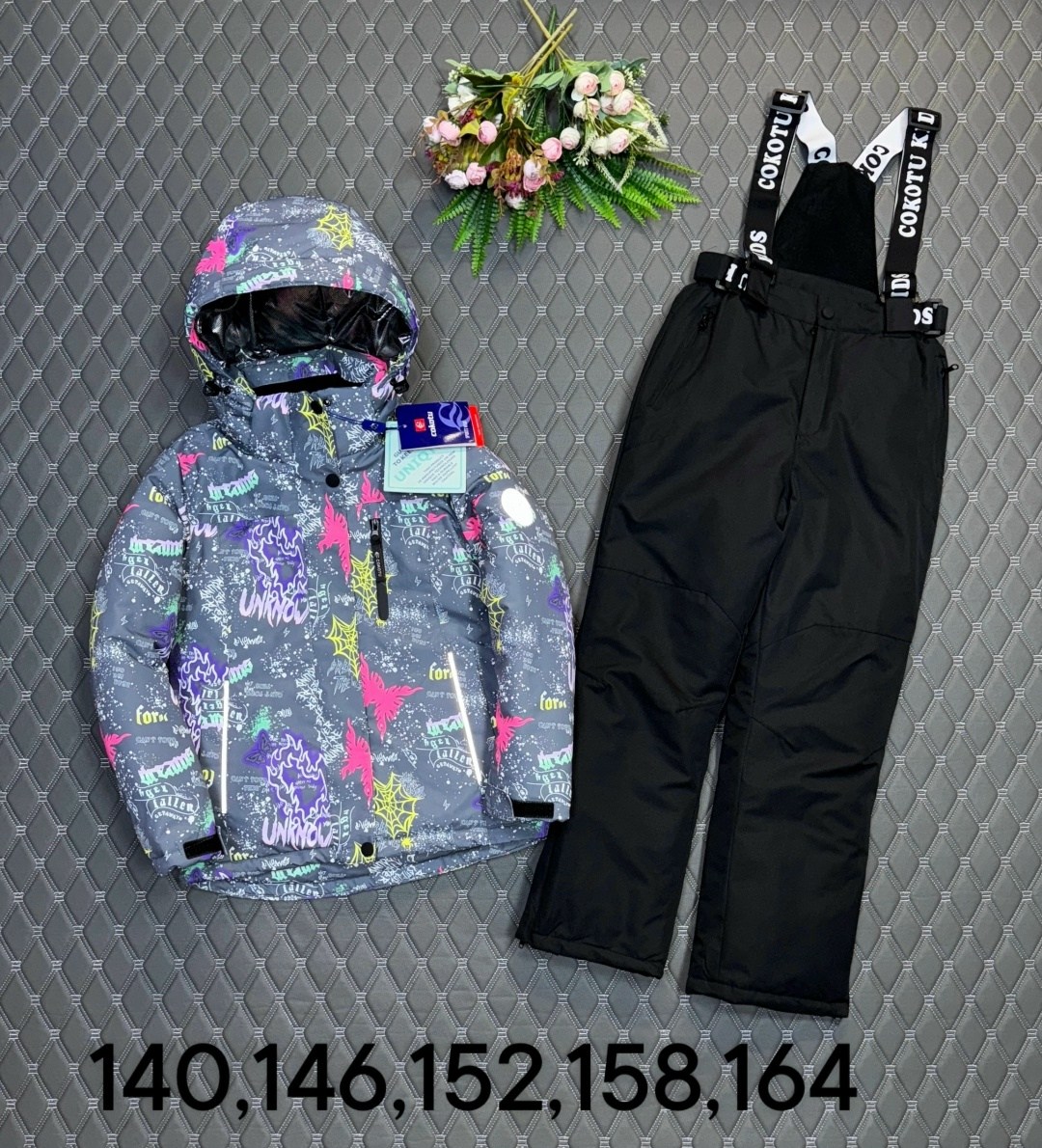 зимний костюм valianly 128-158,горнолыжные костюмы,костюм горнолыжный детский,лыжный костюм
