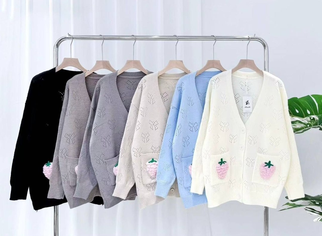 кардиган женский вязаный,кардиган с клубникой,кардиган вязаное,кардиган кофта,женские кардиганы