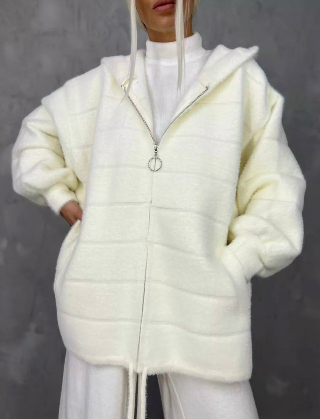 кардиган на молнии альпаки однотонный,кардиган альпака белый женский,кардиган альпака,кардиган из альпаки,куртка из альпаки женская