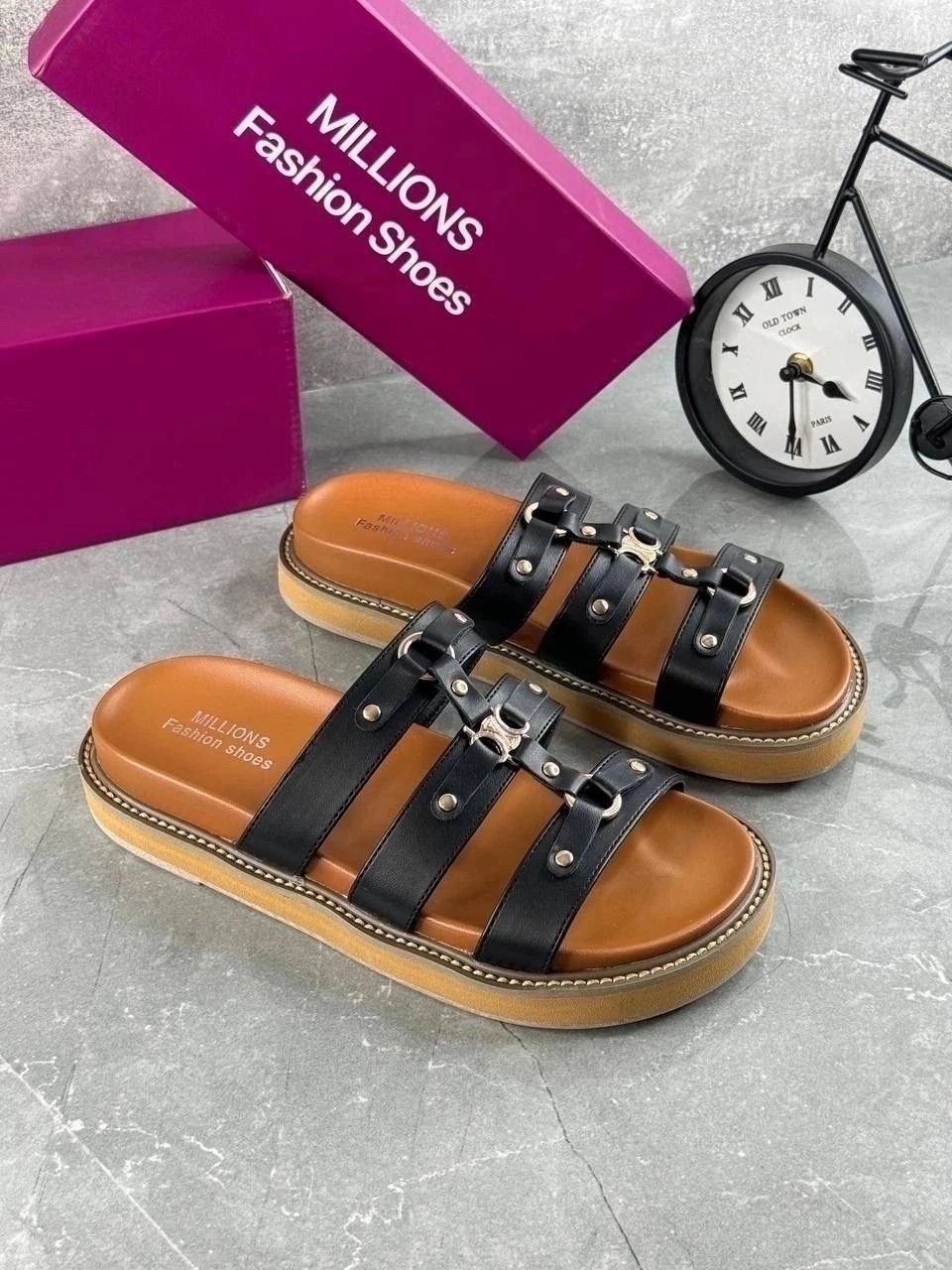 шлепанцы celine,шлепки celine,шлепанцы женские,кожаные шлепанцы,