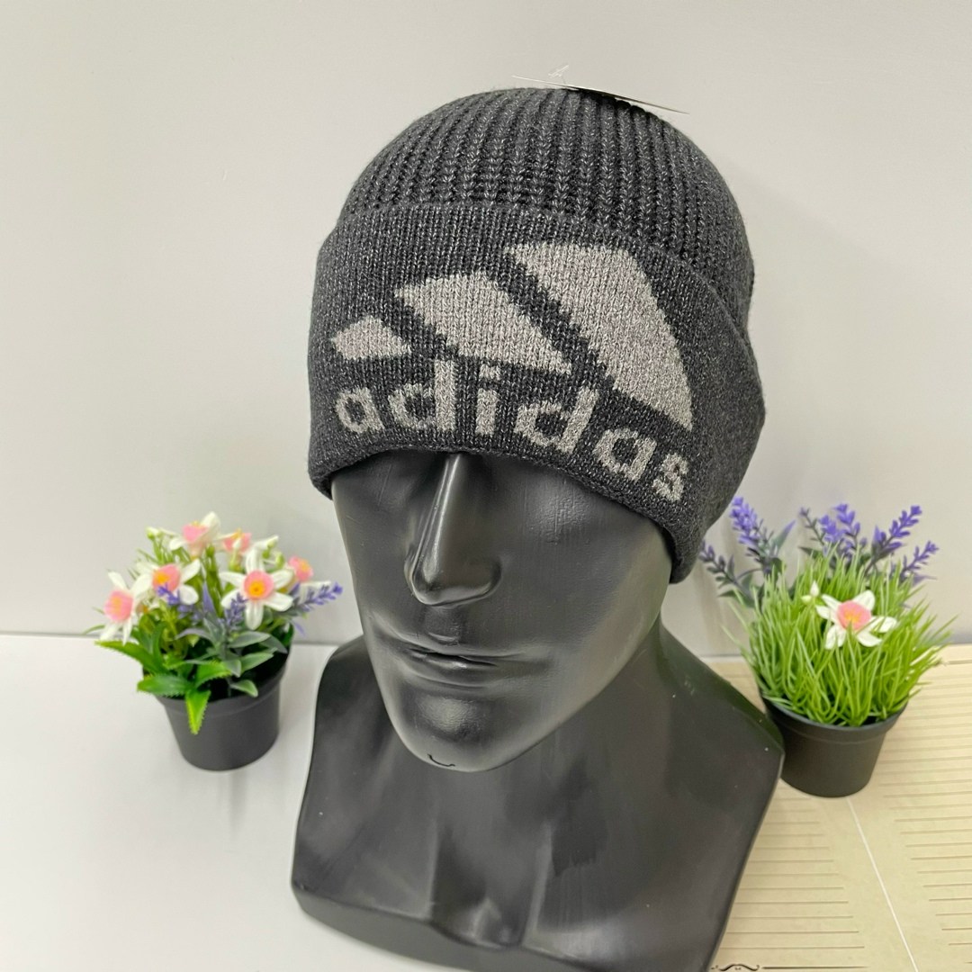 шапка мужская adidas,мужская шапка,шапка для мужчин,шапка вязаная,шапка мужская зимняя