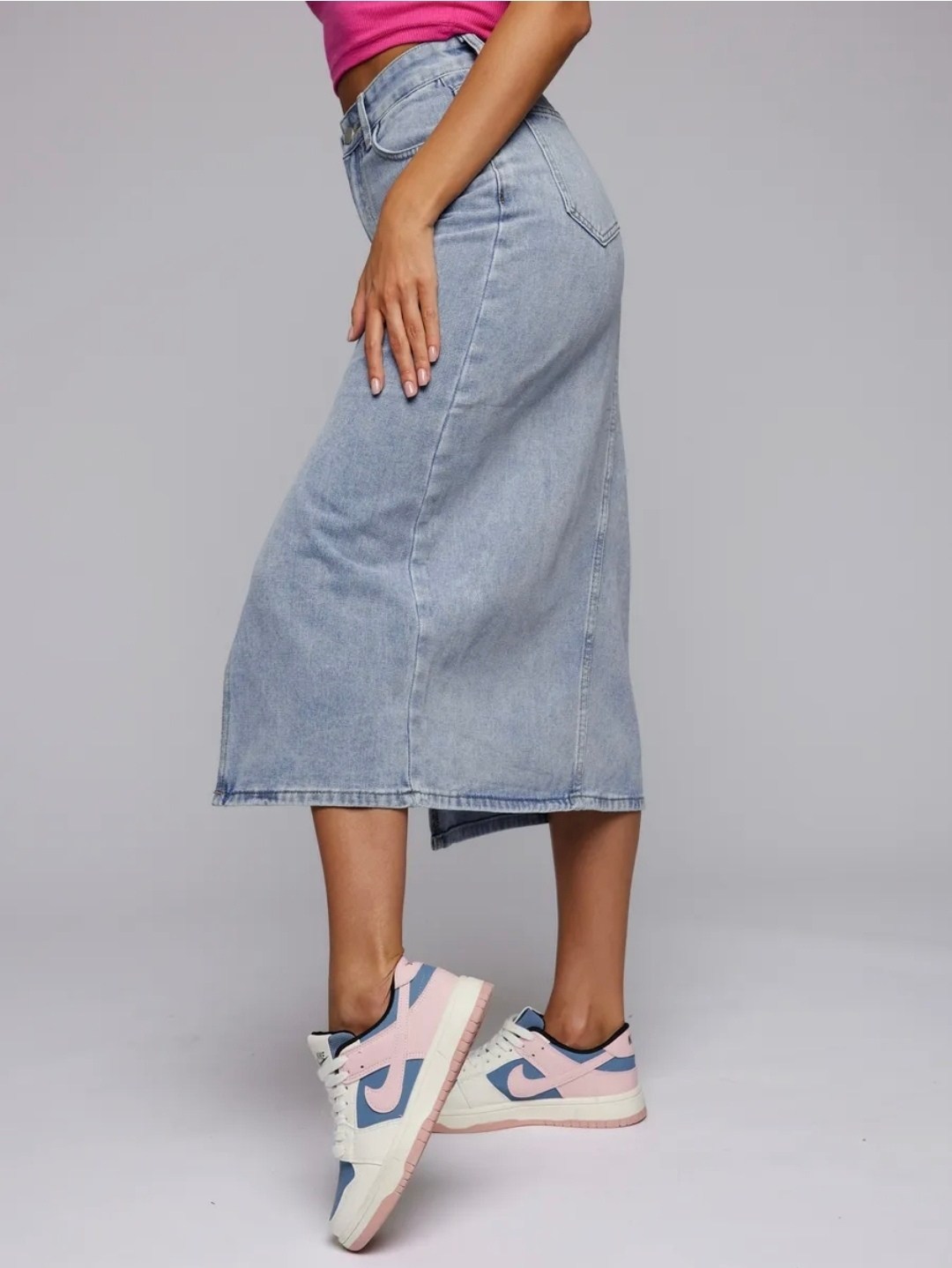 юбка джинсовая миди,юбка джинсовая миди с разрезом спереди на,юбка джинсовая миди с разрезам,джинсовая юбка,юбка женская джинсовая миди