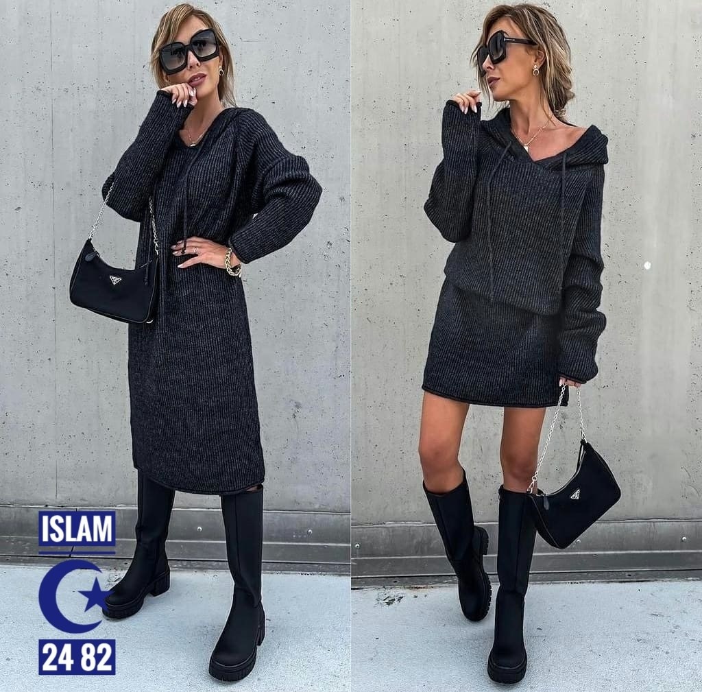 платье с капюшоном,теплое вязаное платье,платье вязаное,трикотажное платье,теплое платье с капюшоном