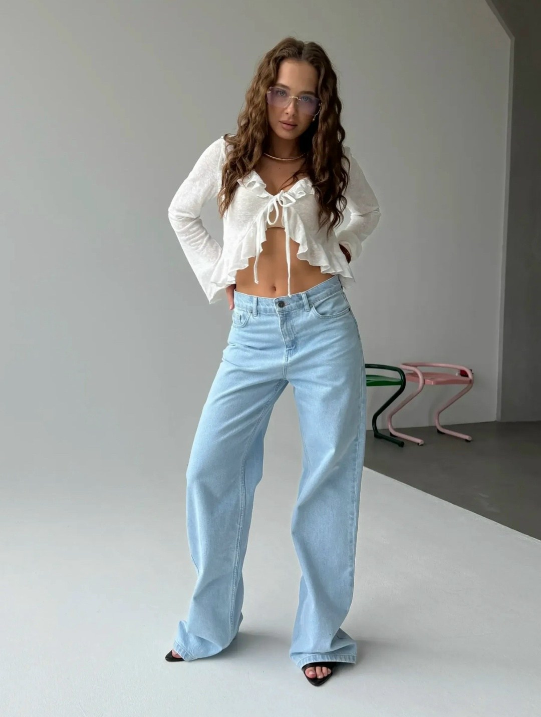 джинсы женские,стильные джинсы,джинсы широкие,голубые джинсы,штаны джинсы