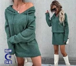 платье с капюшоном,теплое вязаное платье,платье вязаное,трикотажное платье,теплое платье с капюшоном