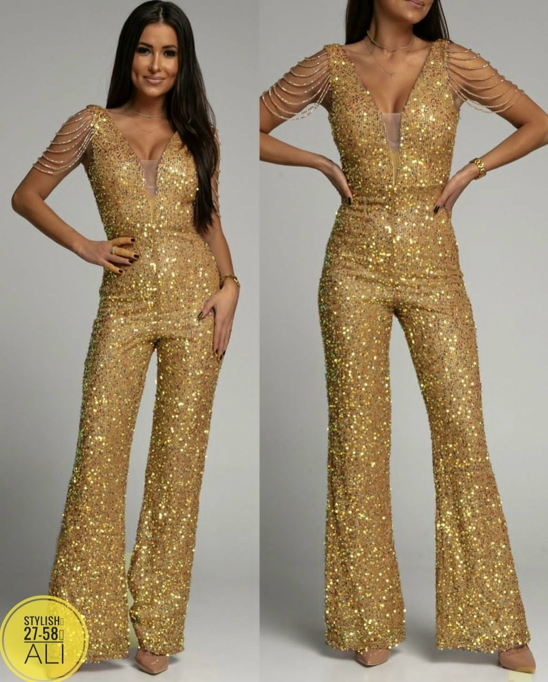 элегантные комбинезоны,женские комбинезоны,женские комбинезоны с блестками,блестящий комбинезон,женский вечерний комбинезон