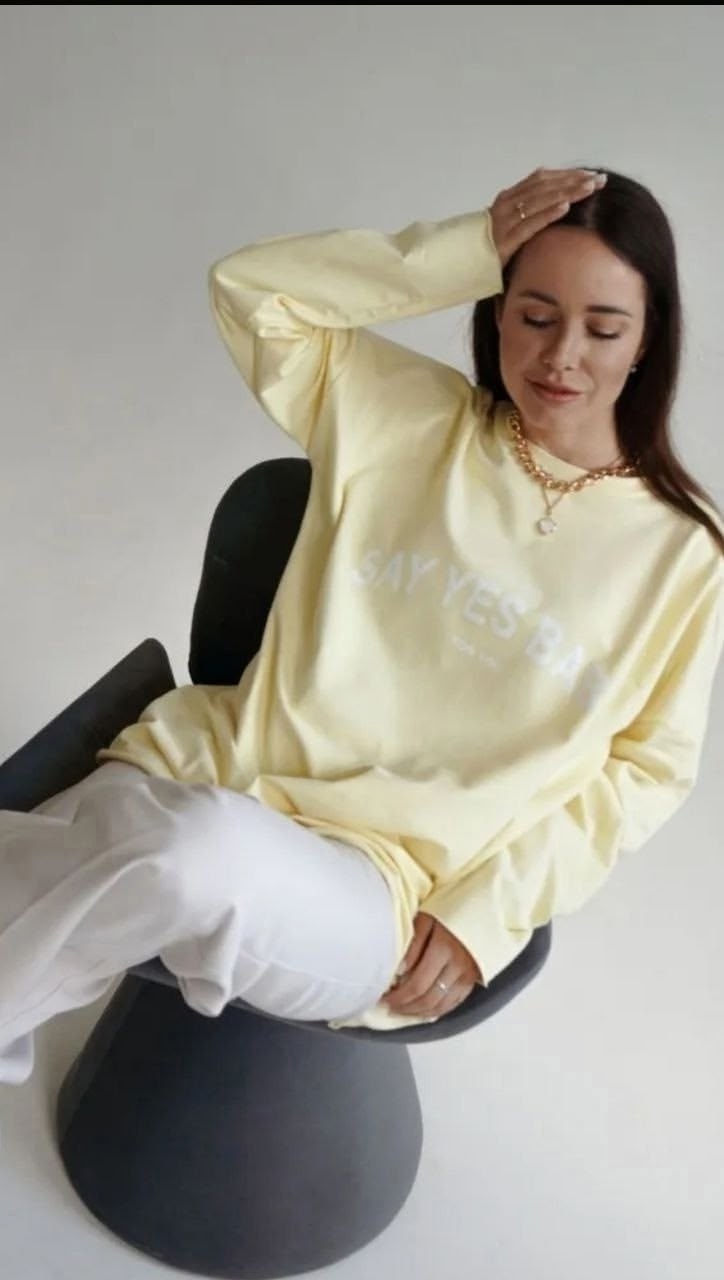 свитшот женская,желтый свитшот,модные свитшоты,стильный свитшот,кофта женская