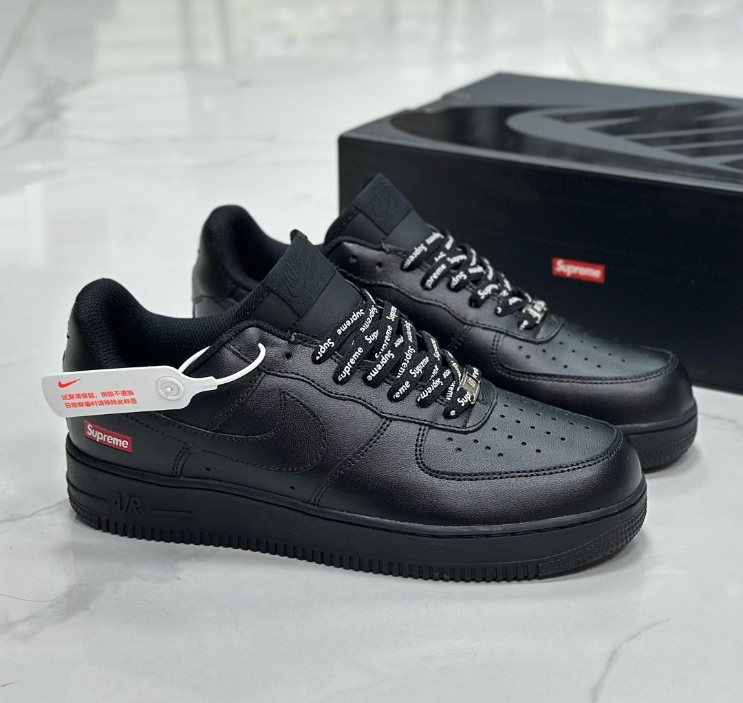 nike air force 1 low supreme black,nike air force 1 low black,nike air force 1 supreme black,кроссовки,nike air force 1 low