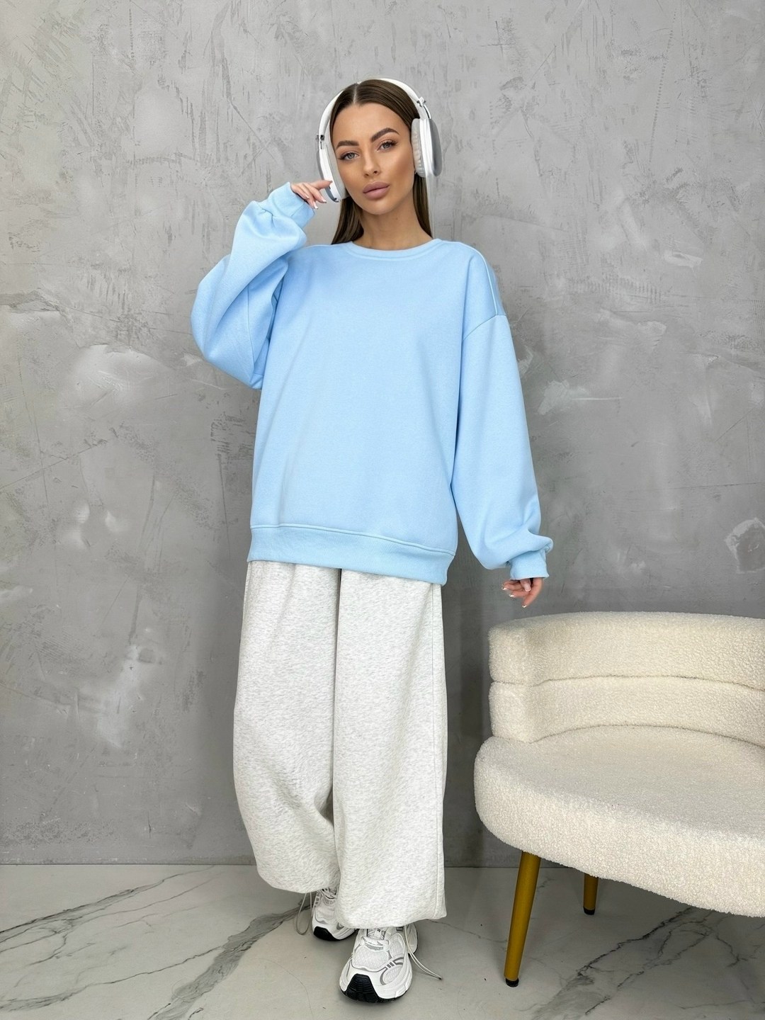 серый свитшот,свитшот женская,костюм оверсайз,свитшот оверсайз,костюмы спортивные оверсайз
