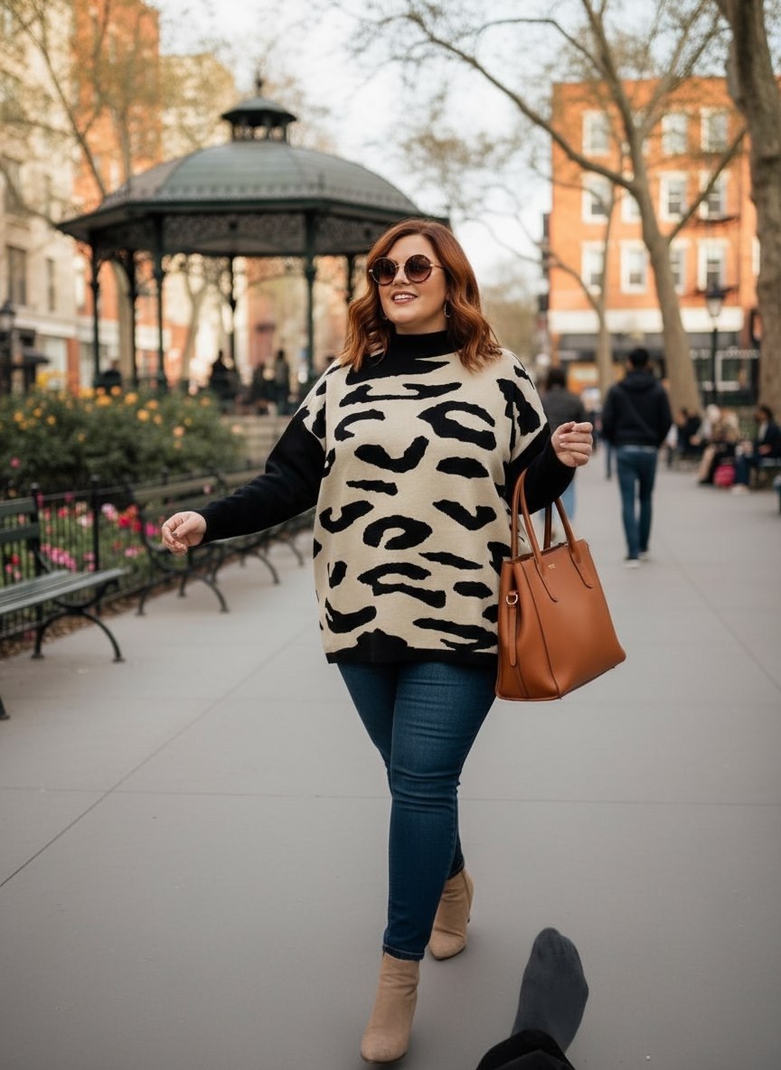 стильные образы,кофта женская,мода для полных,plus size fashion