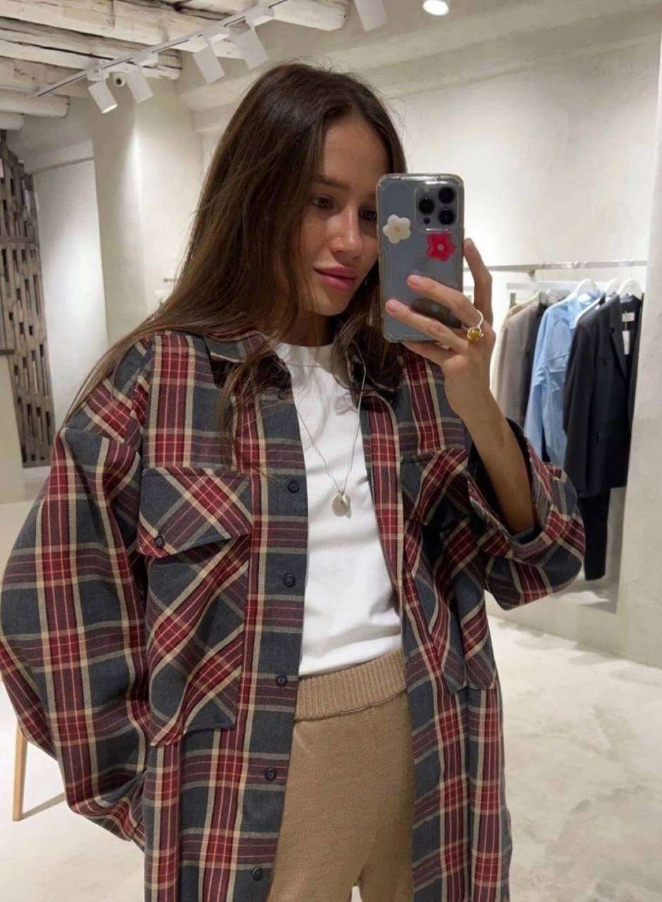 рубашка оверсайз в клетку,рубашка в клетку женская,теплая рубашка оверсайз в клетку,рубашка женская в клетку оверсайз,рубашка оверсайз в клетку удлиненная
