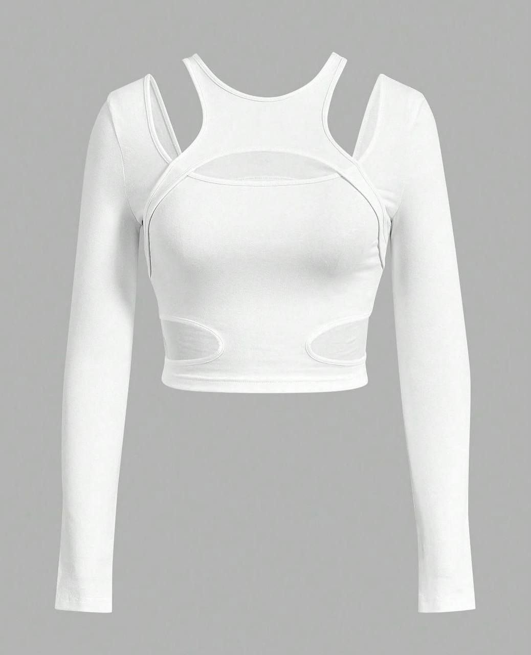 топ с длинными рукавами,кроп топ,топ с длинными рукавами и вырезом,кроп топ с длинными рукавами,женский кроп топ