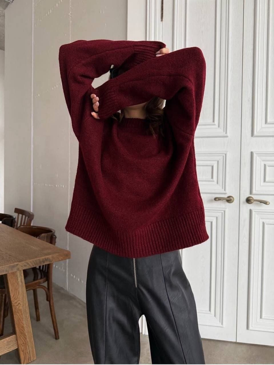 свитер оверсайз oversize вязаный с горлом,белый свитер оверсайз,cвитер вязаный оверсайз,свитер оверсайз теплый,свитер женский оверсайз вязаный удлиненный