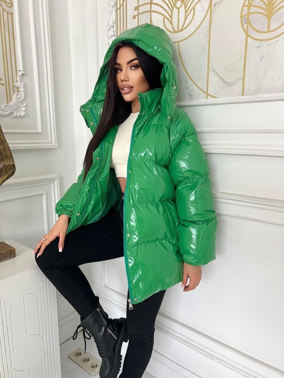 модная куртка,куртка демисезонная,куртка оверсайз,зеленая куртка,куртка женская