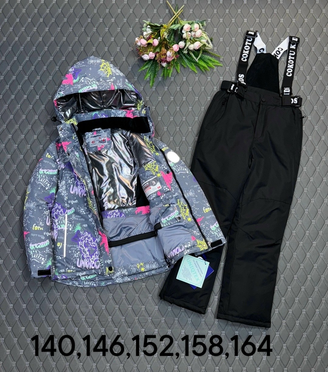 зимний костюм valianly 128-158,горнолыжные костюмы,костюм горнолыжный детский,лыжный костюм